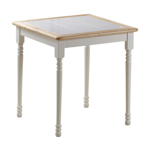 Boraam 30"x30" Square Tile Top Table (Black/Cherry & White/Natural)