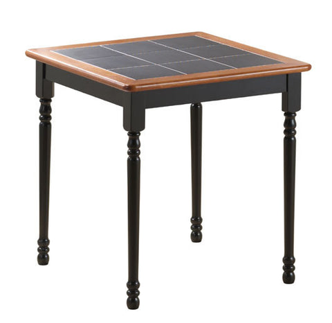 Boraam 30"x30" Square Tile Top Table (Black/Cherry & White/Natural)