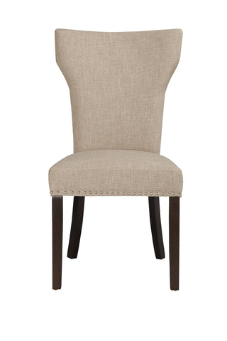 Boraam Monaco Parson Dining Chair set of 2 (Oatmeal, Steel-Gray & White-Sand)