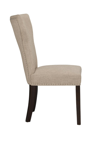 Boraam Monaco Parson Dining Chair set of 2 (Oatmeal, Steel-Gray & White-Sand)