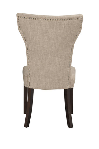 Boraam Monaco Parson Dining Chair set of 2 (Oatmeal, Steel-Gray & White-Sand)