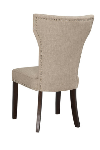 Boraam Monaco Parson Dining Chair set of 2 (Oatmeal, Steel-Gray & White-Sand)