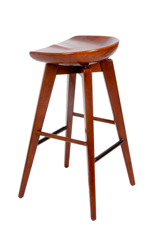 Boraam 24" Bali Swivel Stool (Walnut & Natural)