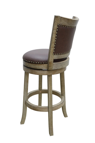 Boraam 29" Cantabria Wire-brush Swivel Stool (Weathered White)