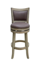 Boraam 29" Cantabria Wire-brush Swivel Stool (Weathered White)