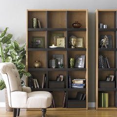 Boraam Techny Collection Scully Bookcase (Cream/Maple & Maple/Espresso)