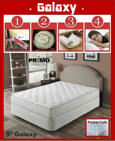 Primo Galaxy "Roll N' Go" Pocket Coiled Mattress