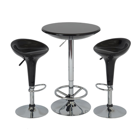 Boraam 3pc Adjustable Luna Pub Set (Black, Red & White)