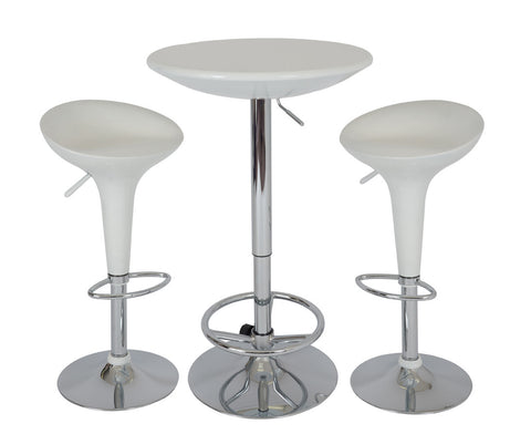 Boraam 3pc Adjustable Luna Pub Set (Black, Red & White)