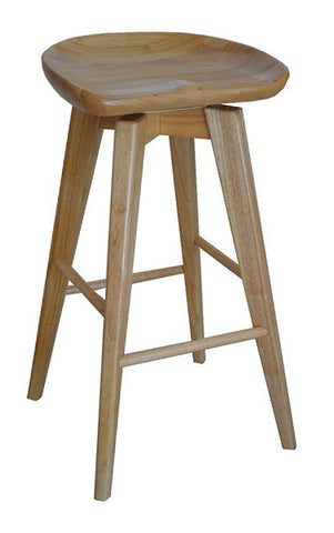 Boraam 24" Bali Swivel Stool (Walnut & Natural)