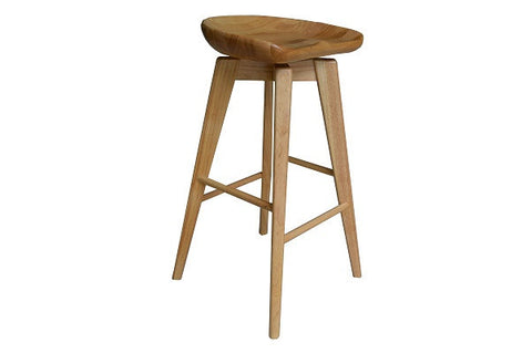 Boraam 24" Bali Swivel Stool (Walnut & Natural)