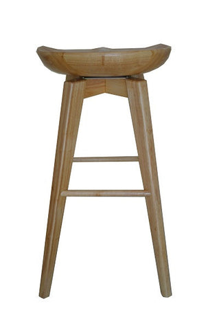 Boraam 24" Bali Swivel Stool (Walnut & Natural)