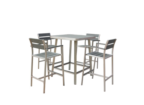 Boraam Polylumber 5pc Canaria Pub Set (Gray Stain Polylumber)
