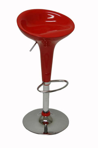 Boraam ABS Scoop Stool Set of 2 (Black, Red & White)