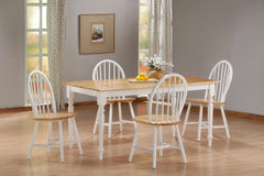 Boraam 6PC Farmhouse Dining Set (White/Natural)