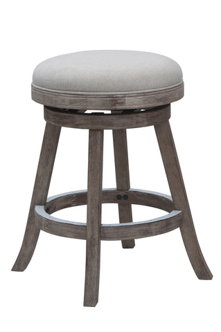Boraam 24" Fenton Counter Stool Driftwood Gray Wire-brush and Ivory