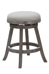 Boraam 24" Fenton Counter Stool Driftwood Gray Wire-brush and Ivory