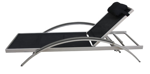 Boraam Fresca Outdoor Lounge Chair (Black & White)
