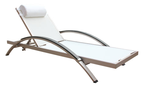 Boraam Fresca Outdoor Lounge Chair (Black & White)