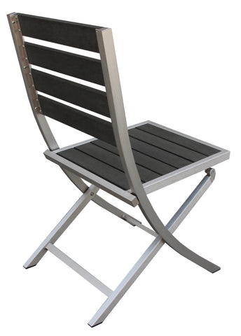 Boraam Fresca Polylumber Folding Chairs set of 2 (Gray Stain Polylumber)