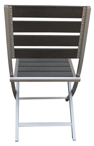 Boraam Fresca Polylumber Folding Chairs set of 2 (Gray Stain Polylumber)