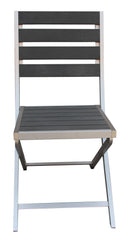 Boraam Fresca Polylumber Folding Chairs set of 2 (Gray Stain Polylumber)