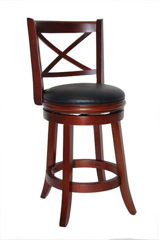 Boraam 24" Georgia Swivel Stool (Cappuccino & Cherry)