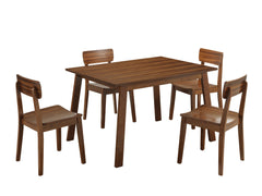 Boraam 5pc Hagen Dining Set Zebra Series (Rich Walnut)
