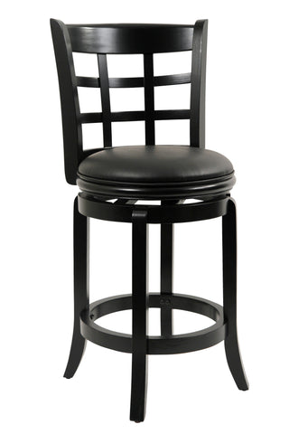 Boraam 24" Kyoto Swivel Stool (Cherry & Black)