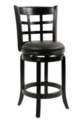 Boraam 24" Kyoto Swivel Stool (Cherry & Black)