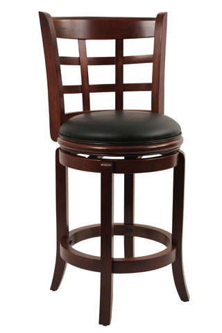 Boraam 24" Kyoto Swivel Stool (Cherry & Black)