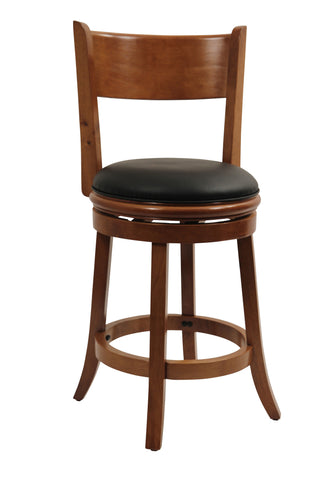 Boraam 24" Palmetto Swivel Stool (Chestnut, English Tudor, Fruitwood, Walnut & Brandy)
