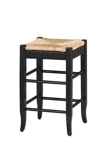 Boraam 24" SQ Rush Stool (Black, Cappuccino, Oak & White)