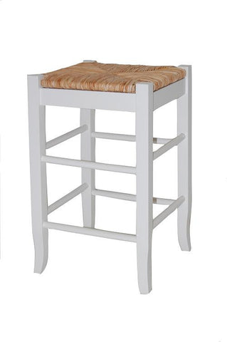 Boraam 24" SQ Rush Stool (Black, Cappuccino, Oak & White)