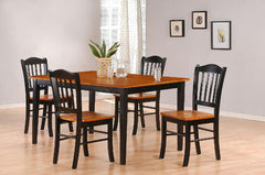 Boraam 5pc Shaker Dining Set (Black/Oak, Oak & Walnut)