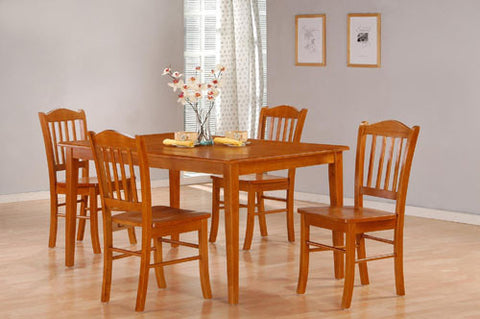 Boraam 5pc Shaker Dining Set (Black/Oak, Oak & Walnut)