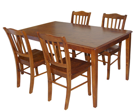Boraam 5pc Shaker Dining Set (Black/Oak, Oak & Walnut)