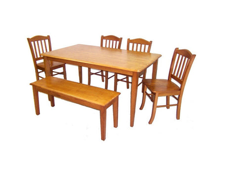 Boraam 6pc Shaker Dining Set (Black/Oak, Oak & Walnut)