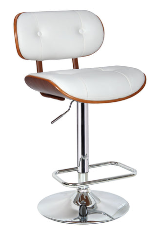 Boraam Smuk Adjustable Swivel Stool (Black & White)