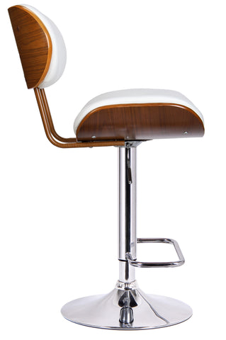 Boraam Smuk Adjustable Swivel Stool (Black & White)