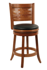 Boraam 24" Sumatra Swivel Stool (Brush Oak & Cappuccino)