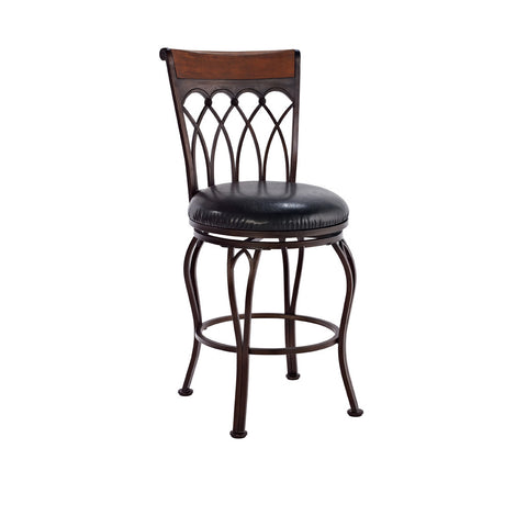 Boraam 24" Vin Metal Swivel Stool (Brush Bronze)
