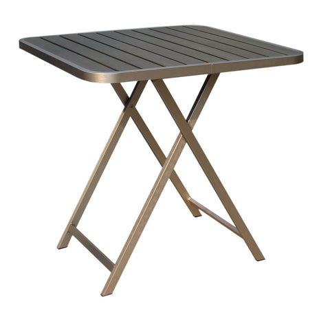 Boraam Fresca Polylumber Folding Table (Gray Stain Polylumber)