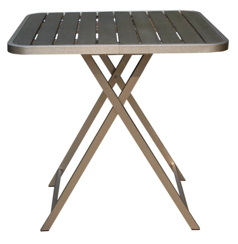 Boraam Fresca Polylumber Folding Table (Gray Stain Polylumber)