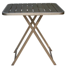 Boraam Fresca Polylumber Folding Table (Gray Stain Polylumber)