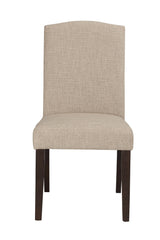 Boraam Champagne Parson Dining Chair set of 2 (Oatmeal, Steel-Gray & White-Sand)
