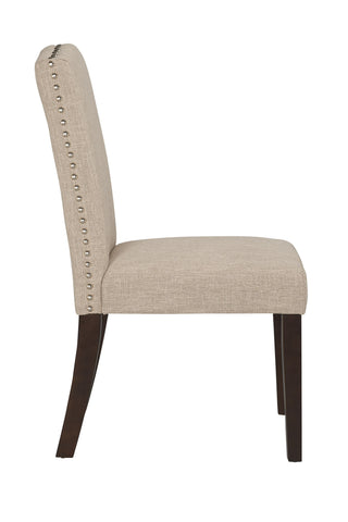 Boraam Champagne Parson Dining Chair set of 2 (Oatmeal, Steel-Gray & White-Sand)