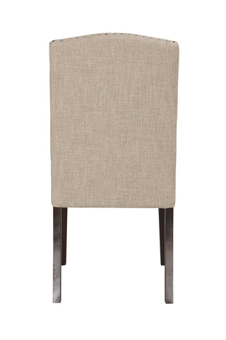 Boraam Champagne Parson Dining Chair set of 2 (Oatmeal, Steel-Gray & White-Sand)