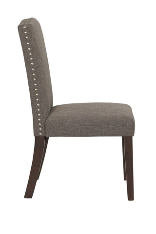 Boraam Champagne Parson Dining Chair set of 2 (Oatmeal, Steel-Gray & White-Sand)