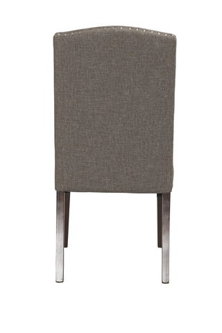 Boraam Champagne Parson Dining Chair set of 2 (Oatmeal, Steel-Gray & White-Sand)